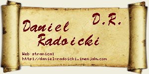 Daniel Radoički vizit kartica